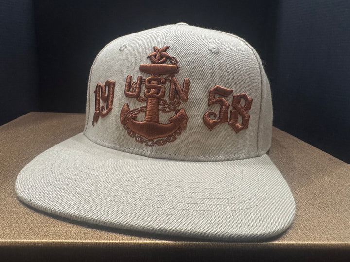 No. 97 Premium 1958 Senior Chief Flat Bill Ballcap W/ Adjustable Buckle (Khaki) $34.99+ Free Shipping