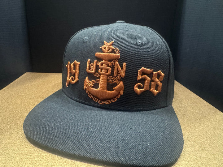 No.49 Premium 1958 Senior Chief Flat Bill Ballcap W/ Adjustable Buckle (Black) $34.99+ Free Shipping