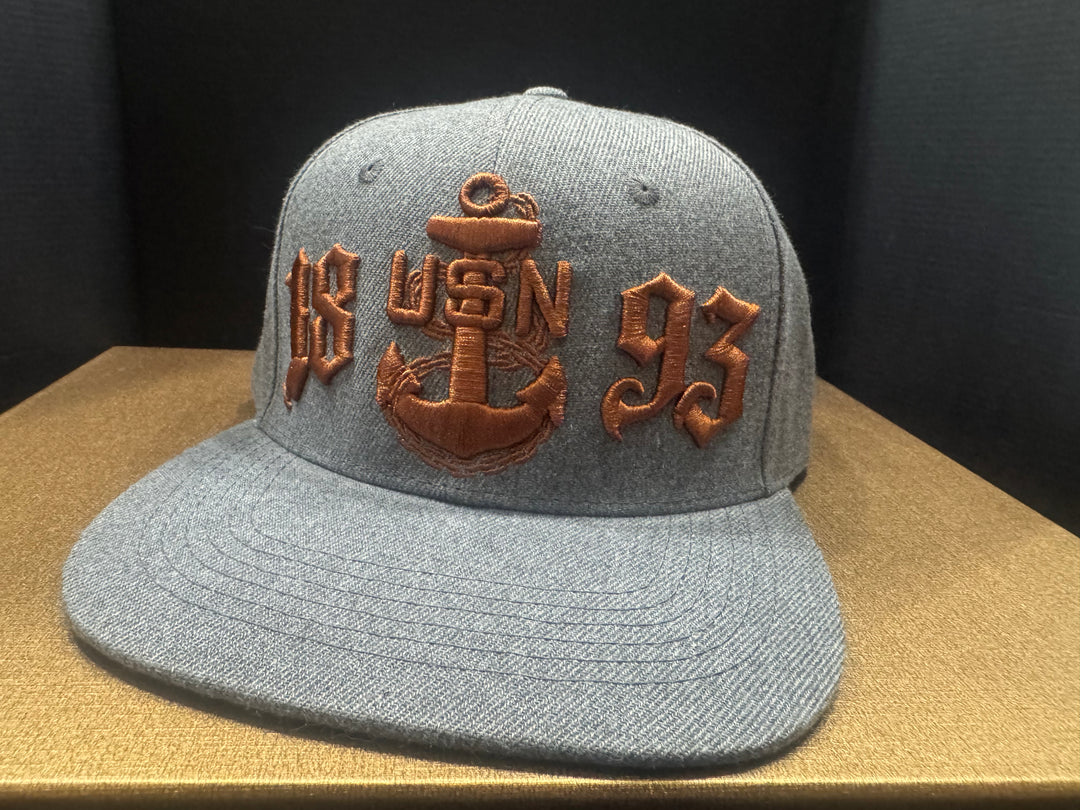 No.552 Premium 1893 Chief Anchor Flat Bill Ballcap With Adjustable Buckle | $124.99 | Free Shipping