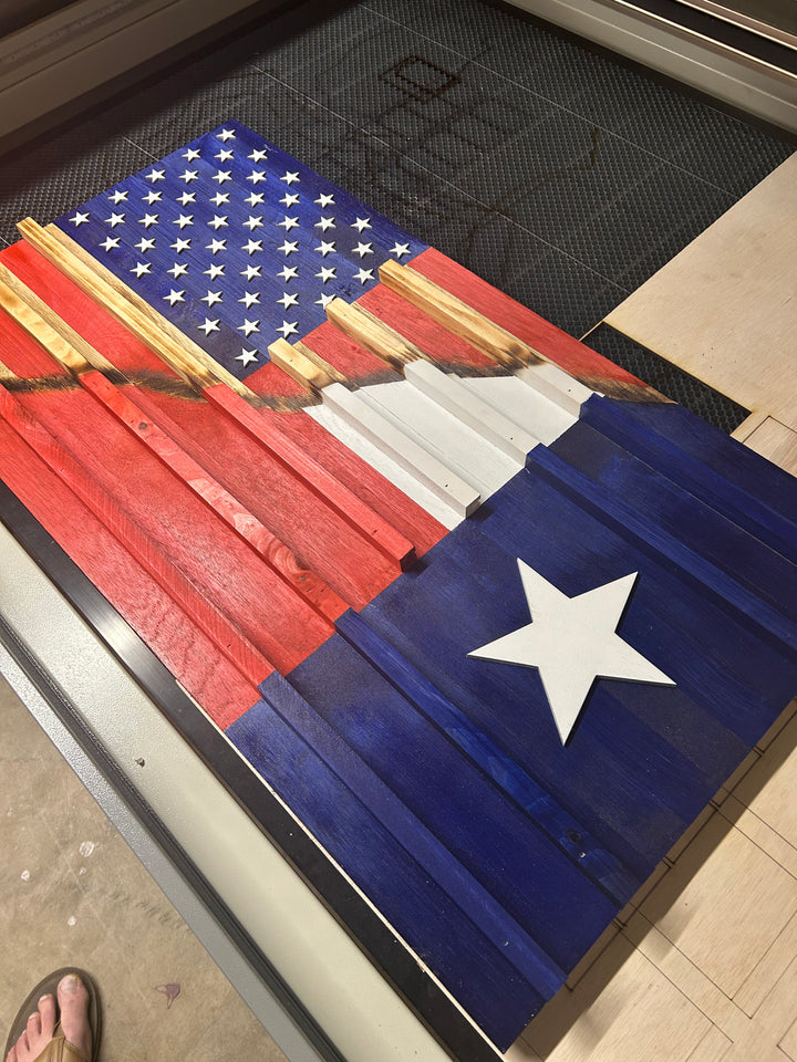 36"x19" Dual Flag Coin Rack