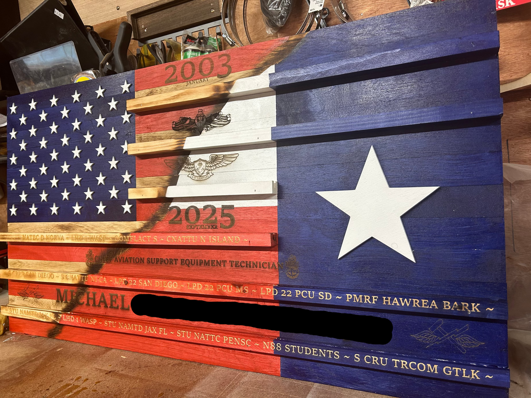 36"x19" Dual Flag Coin Rack