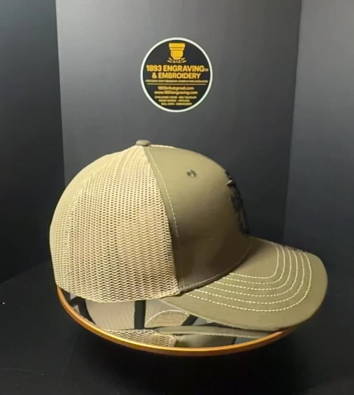 No. 60 Premium Chief Adjustable Snapback Ball Cap with Heritage Anchor (Trucker) OD Green with Tan Mesh $29.99+ Free Shipping