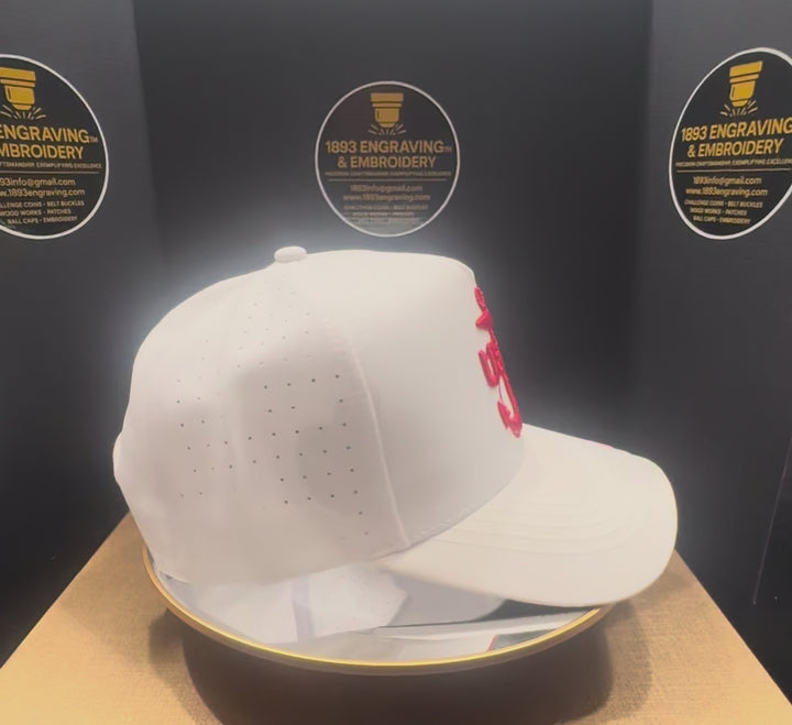 No.911 Premium Chief Heritage Anchor Vented Snapback Every Day Ball Cap with Embroidered Brim | White | $34.99 | Free Shipping