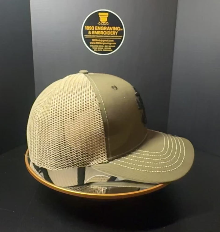 No. 58 Premium Chief Adjustable Snapback Ball Cap (Trucker) OD Green with Tan Mesh $29.99+ Free Shipping
