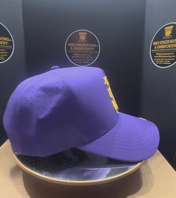 No.12 Premium Master Chief Anchor Snapback Vented Every Day Ball Cap with Embroidered Brim | Purple | $34.99 | Free Shipping