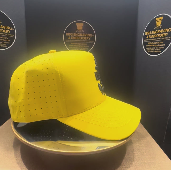 No.75 Premium Senior Chief Snapback Vented Every Day Ball Cap with Embroidered Brim | Yellow | $34.99 | Free Shipping