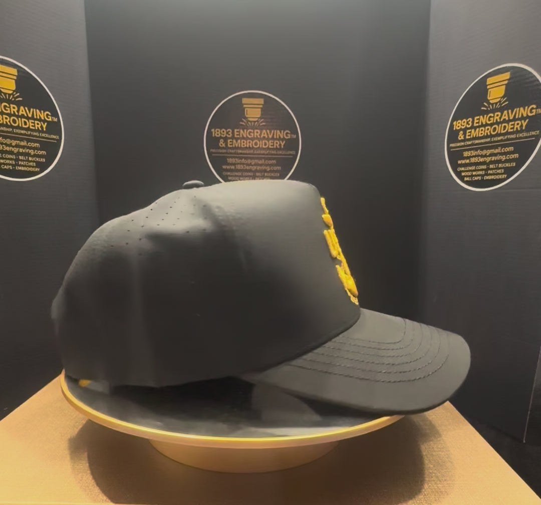 No.81 Premium Mid-Profile Chief Anchor Snapback Vented | Everyday Cap | Embroidered Brim | Black | $34.99 | Free Shipping
