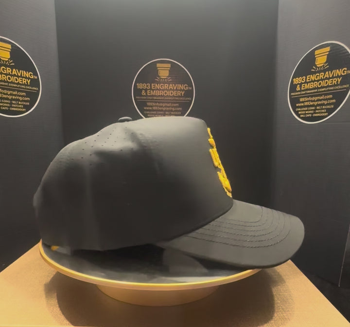 No.81 Premium Mid-Profile Chief Anchor Snapback Vented | Everyday Cap | Embroidered Brim | Black | $34.99 | Free Shipping