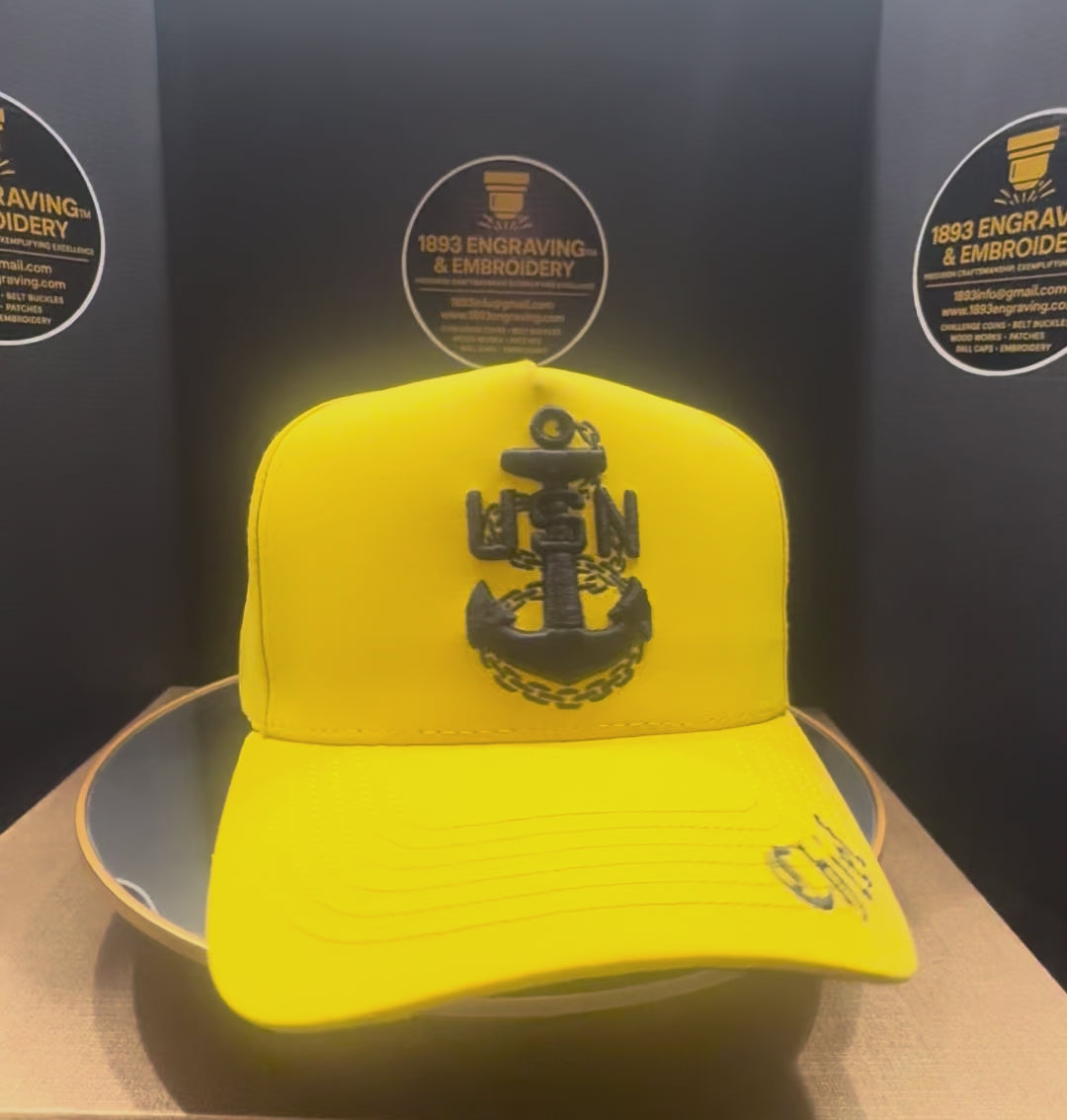 No.76 Premium Chief Snapback Vented Every Day Ball Cap with Embroidered Brim | Yellow | $34.99 | Free Shipping