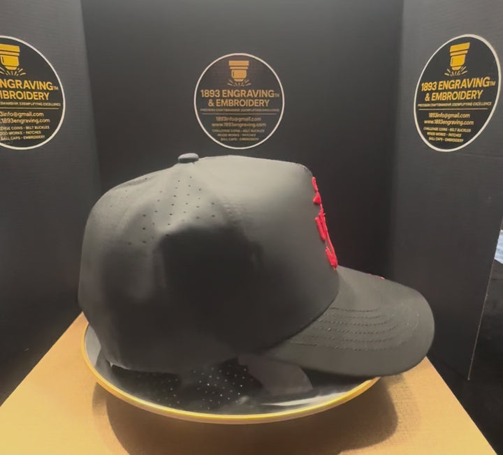 No.28 Premium Chief Heritage Anchor Snapback Every Say Vented Cap with Embroidered Brim | Black | $34.99 | Free Shipping