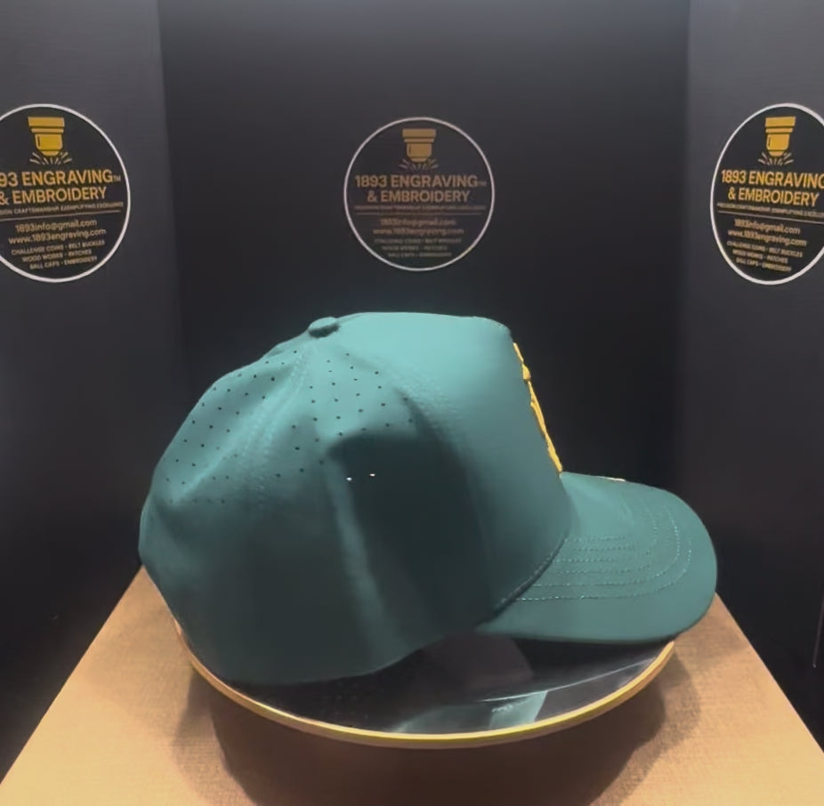 No.33 Premium Mid-Profile Chief Heritage Anchor Snapback Vented | Everyday Cap | Embroidered Brim (Green) $34.99 | Free Shipping