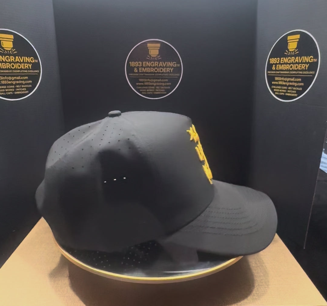 No.79 Premium Master Chief Snapback Vented Cap with Embroidered Brim | Black | $34.99 | Free Shipping