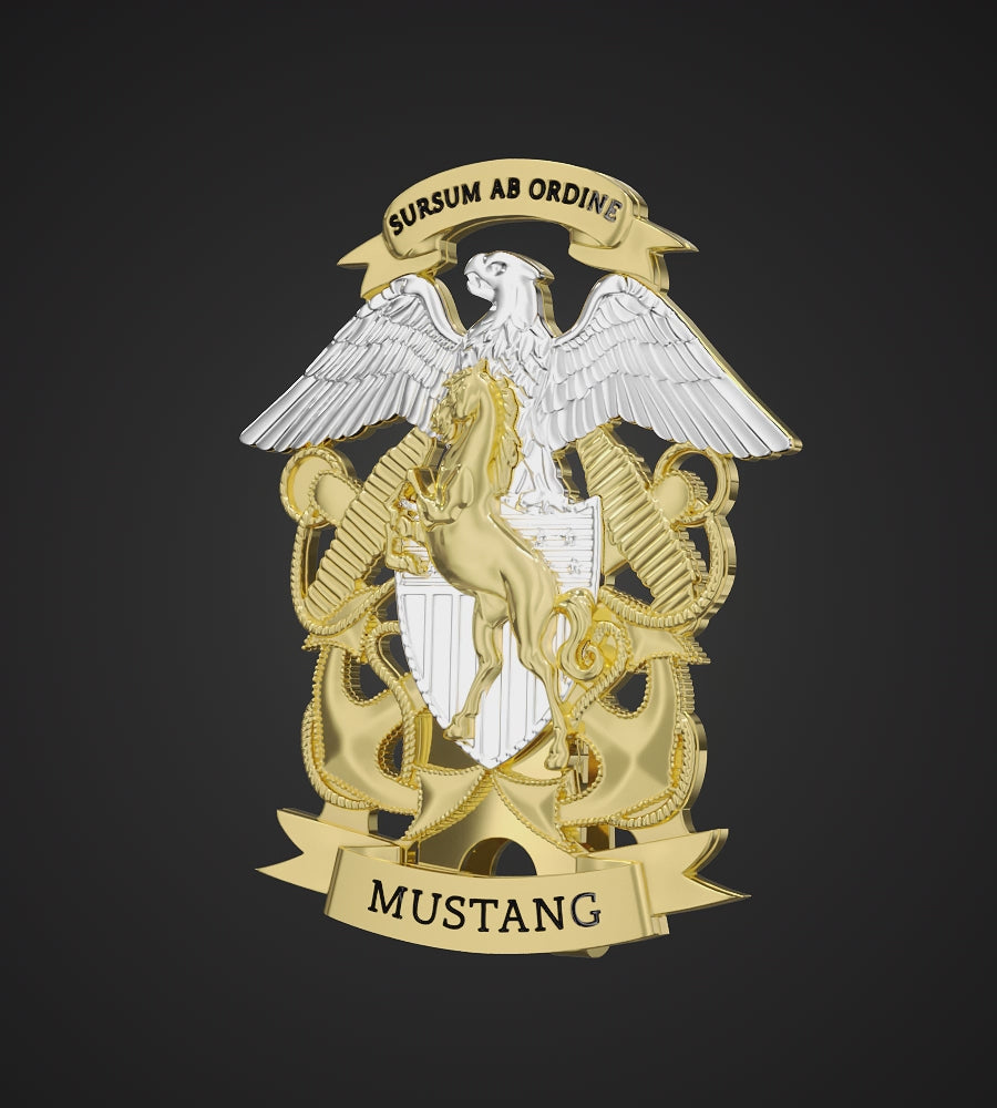 Premium ball cap engraved leather front patch with iconic Mustang crest with rear leather MUSTANG arch and Mustang Hat Clip | $34.99 | Free Shipping