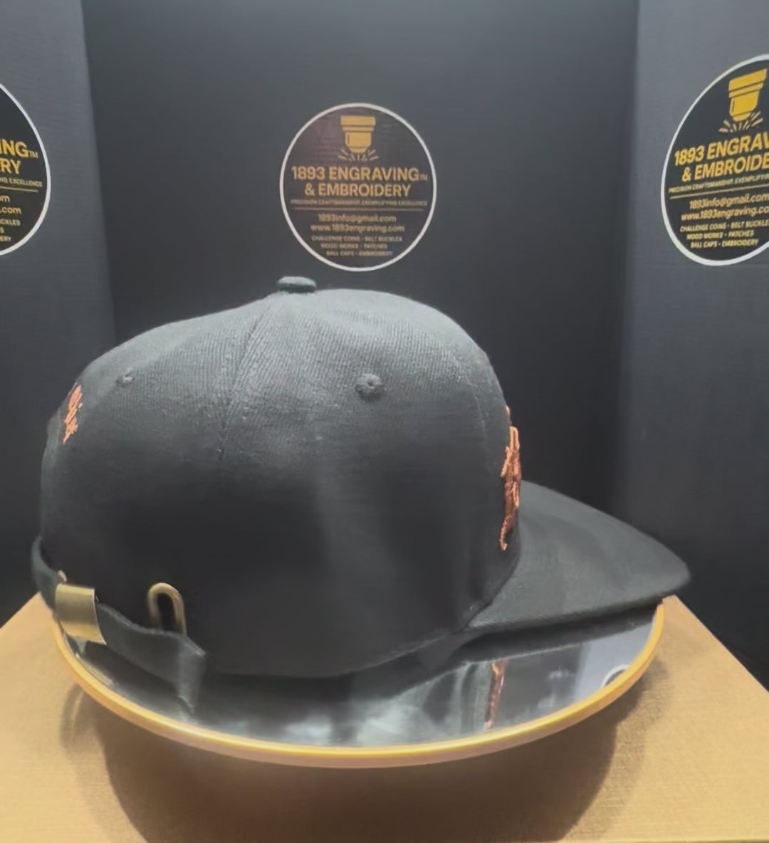 No.49 Premium 1958 Senior Chief Flat Bill Ball cap With Adjustable Buckle | Black | $34.99 | Free Shipping